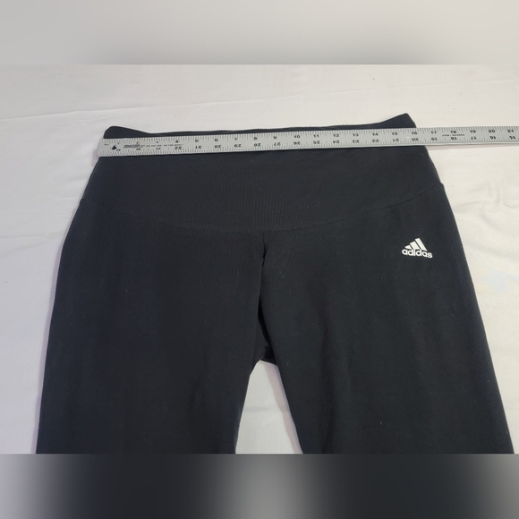 Adidas Ultra Black Highrise Full Length Tight Leg Spellout Logo Size 1X Leggings - Picture 7 of 13